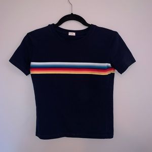 Brandy Melville Rainbow stripe top